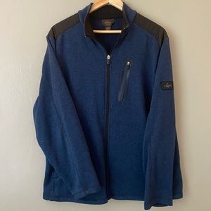 Greg Norman for Tasso Elba Full Zip Mock Neck Sweater Shark